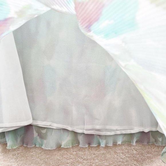 GANNI Watercolor Printed pleated georgette maxi skirt Size 38 NWT US 6 - Picture 8 of 15